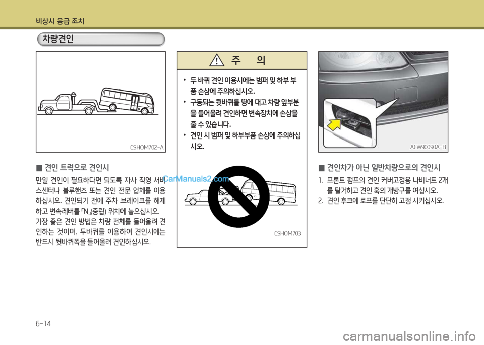 Hyundai New County 2015  뉴카운티 - 사용 설명서 (in Korean) 비상/d 응