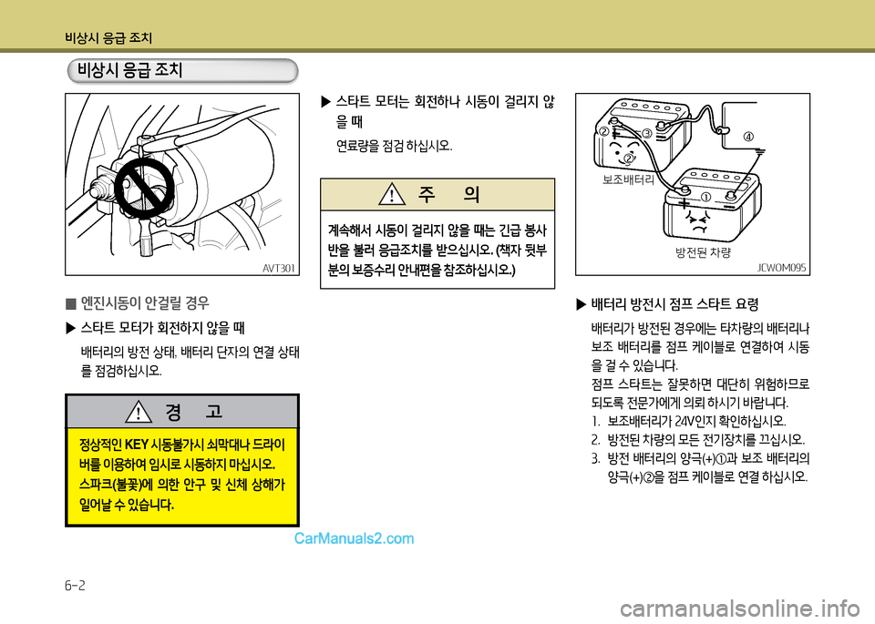 Hyundai New County 2014  뉴카운티 - 사용 설명서 (in Korean) 비상/d 응