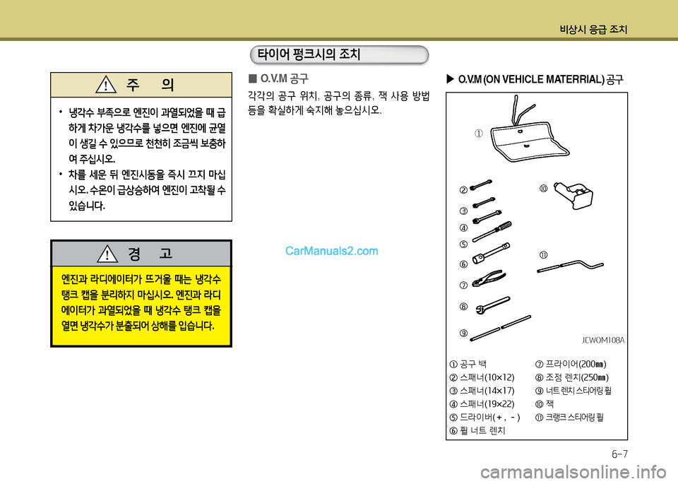 Hyundai New County 2014  뉴카운티 - 사용 설명서 (in Korean) 비상/d 응