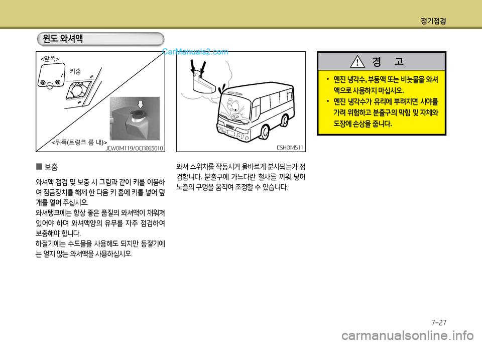 Hyundai New County 2014 뉴카운티 - 사용 설명서 (in Korean) 정기4 Hyundai New County 2014 뉴카운티 - 사용 설명서 (in Korean) 정기4