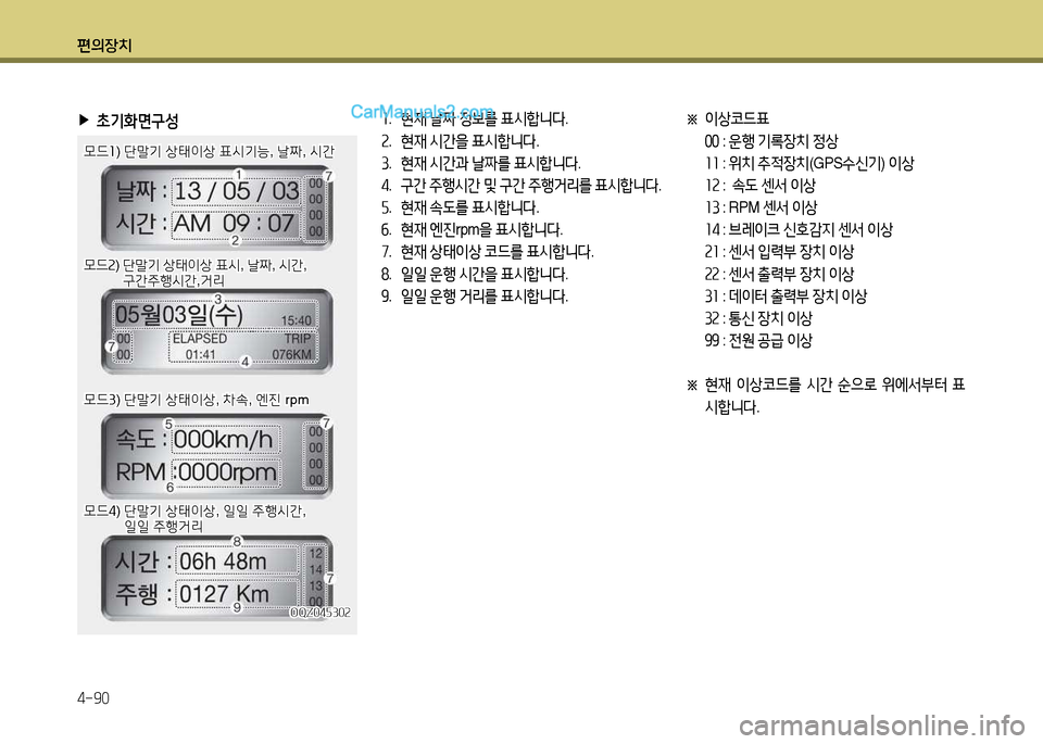 Hyundai New Power Truck 2015  뉴파워트럭 - 사용 설명서 (in Korean) 편의장치 4-90
 
▶
9