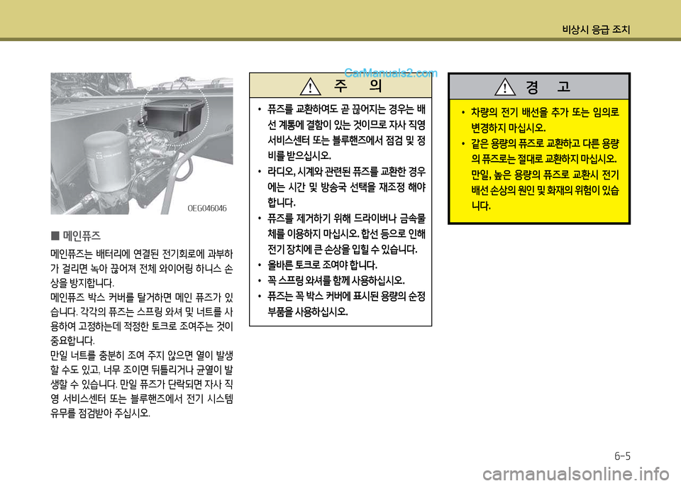 Hyundai New Power Truck 2015  뉴파워트럭 - 사용 설명서 (in Korean) 비상/d 응