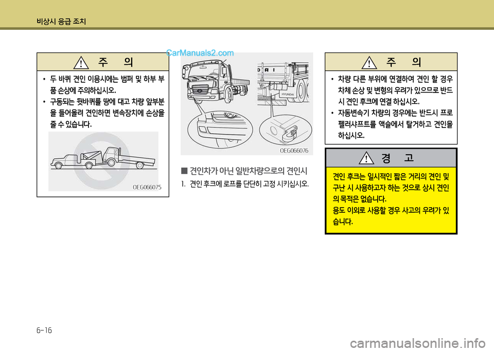 Hyundai New Power Truck 2015  뉴파워트럭 - 사용 설명서 (in Korean) 비상/d 응