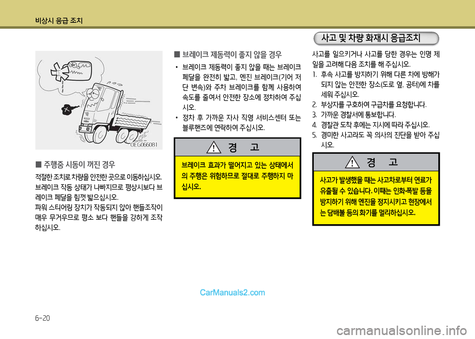 Hyundai New Power Truck 2015  뉴파워트럭 - 사용 설명서 (in Korean) 비상/d 응