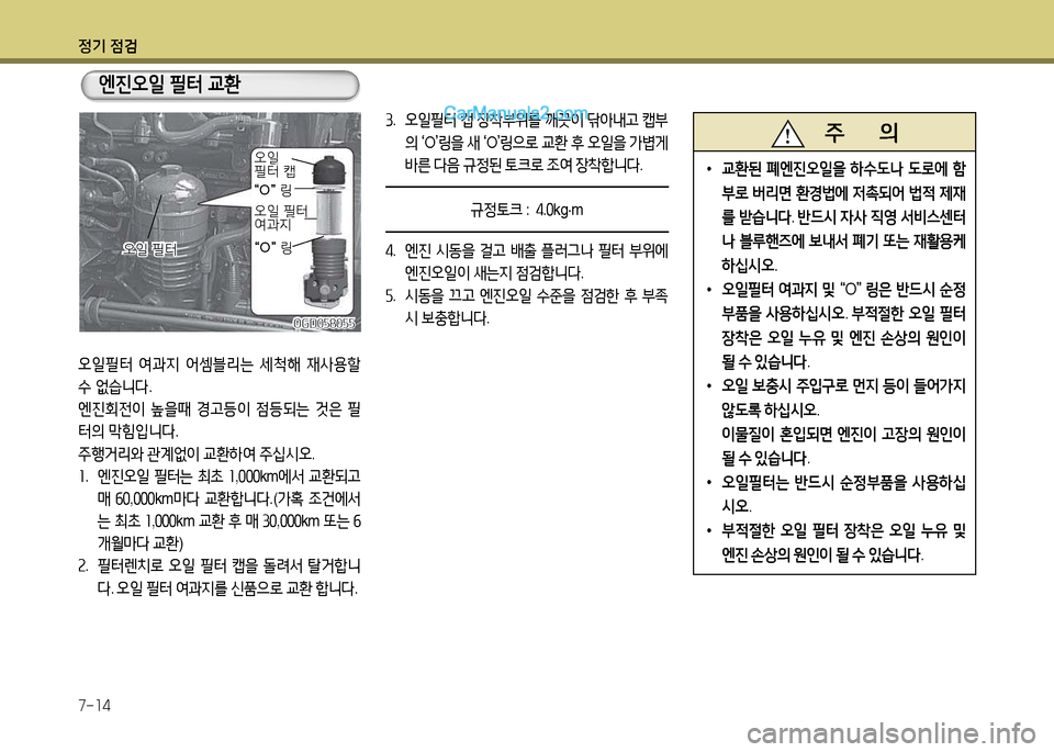 Hyundai New Power Truck 2015  뉴파워트럭 - 사용 설명서 (in Korean) 정기 4
