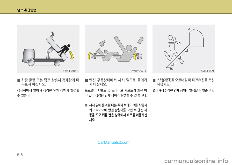 Hyundai New Power Truck 2015  뉴파워트럭 - 사용 설명서 (in Korean) 덤프 취