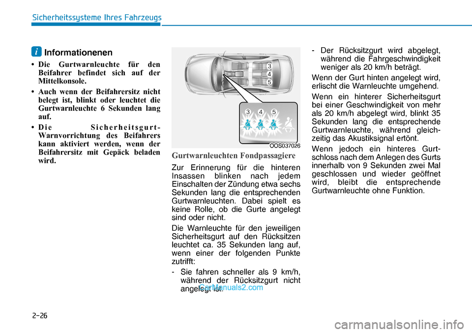 Hyundai Nexo 2019  Betriebsanleitung (in German) ����
�6�L�F�K�H�U�K�H�L�W�V�V�\�V�W�H�P�H��,�K�U�H�V��)�D�K�U�]�H�X�J�V
i Informationenen
�