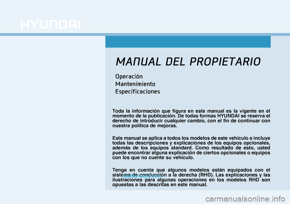 Hyundai Nexo 2019  Manual del propietario (in Spanish) 