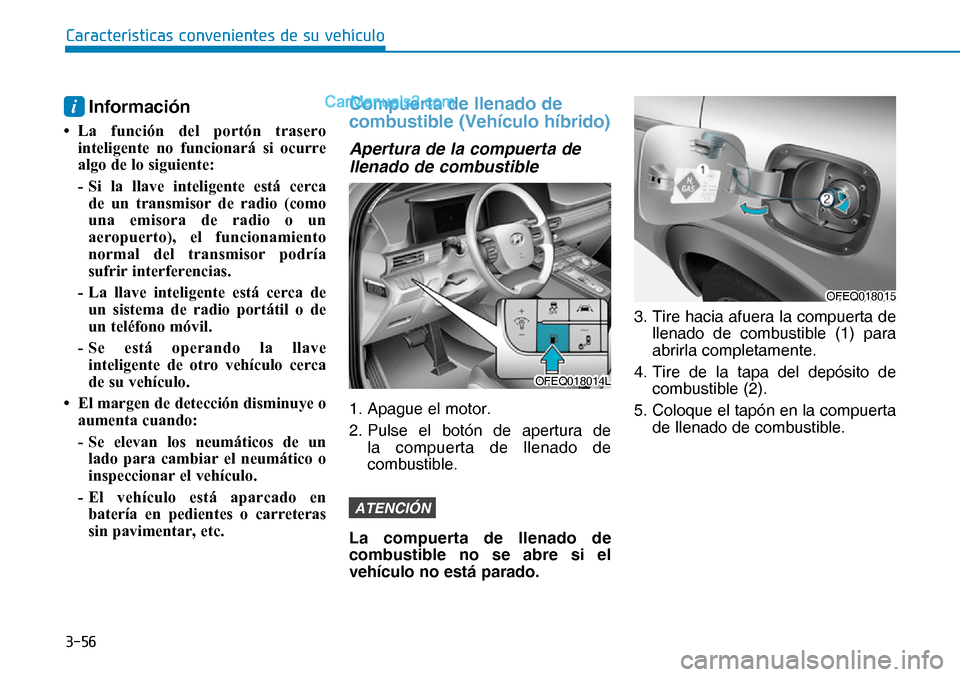 Hyundai Nexo 2019  Manual del propietario (in Spanish) ����
�&�D�U�D�F�W�H�U�