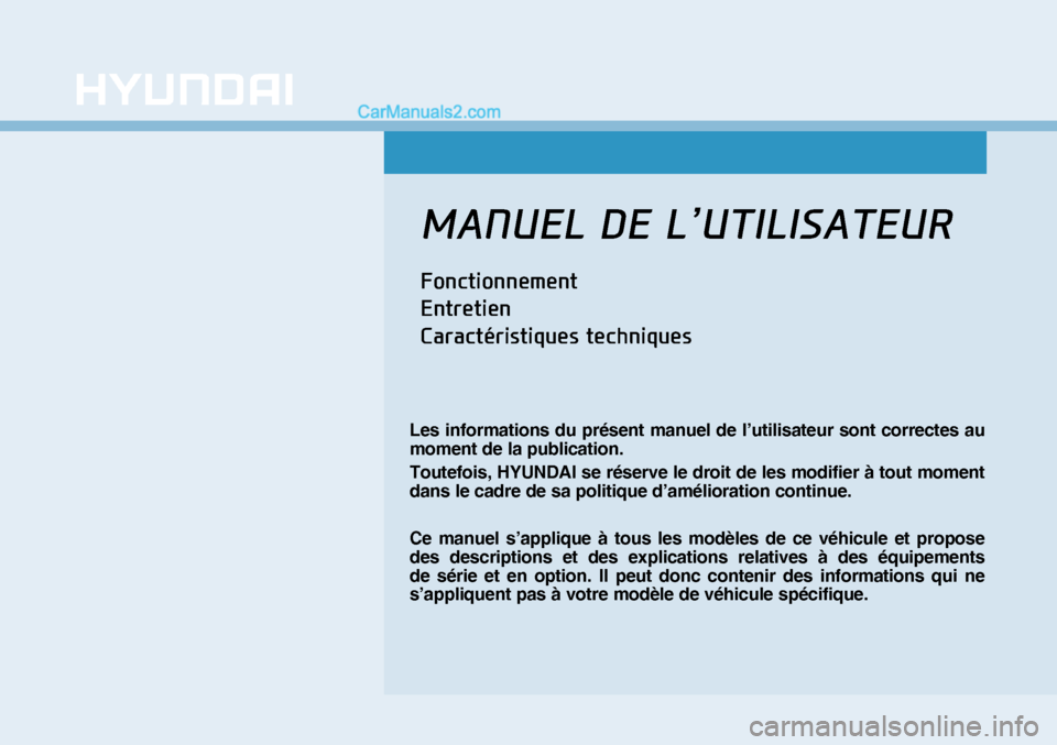 Hyundai Nexo 2019  Manuel du propriétaire (in French) 