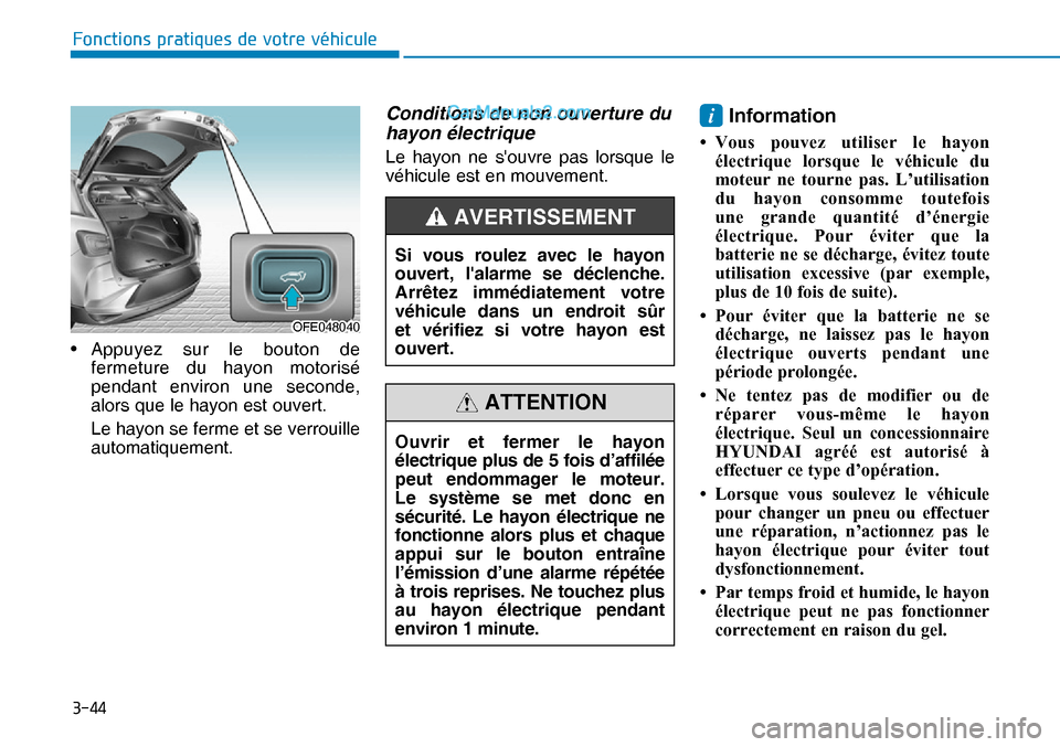 Hyundai Nexo 2019  Manuel du propriétaire (in French) ����
�)�R�Q�F�W�L�R�Q�V��S�U�D�W�L�T�X�H�V��G�H��Y�R�W�U�H��Y�