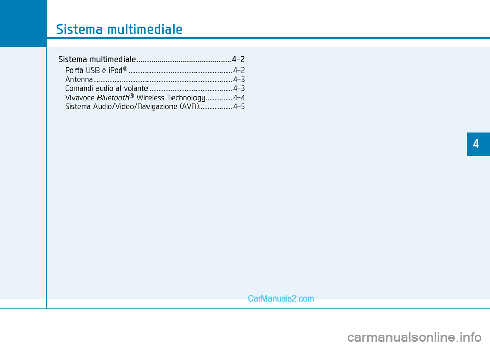 Hyundai Nexo 2019  Manuale del proprietario (in Italian) �6�L�V�W�H�P�D��P�X�O�W�L�P�H�G�L�D�O�H
�6�L�V�W�H�P�D��P�X�O�W�L�P�H�G�L�D�O�H���������������������������������������������� ���
�3�R�U�W�D��8�6�%�