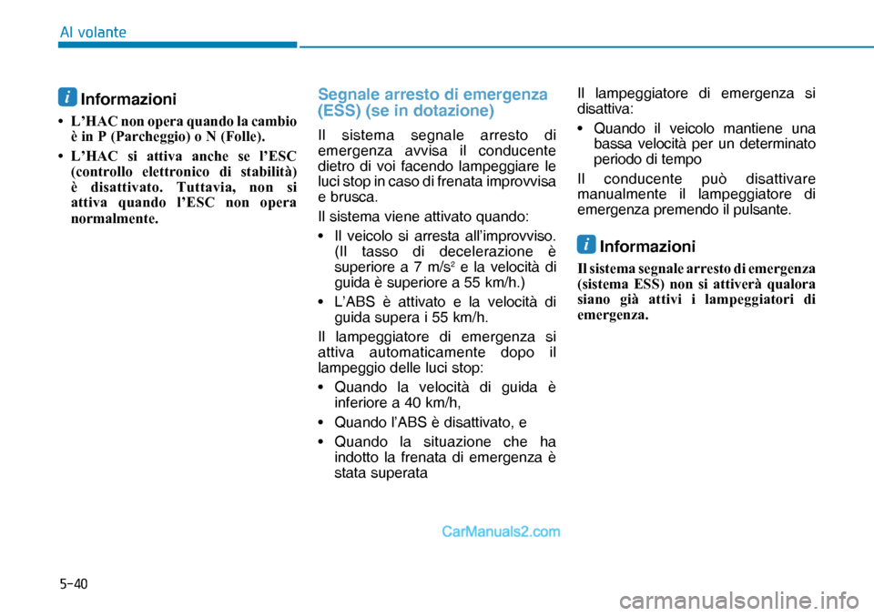 Hyundai Nexo 2019  Manuale del proprietario (in Italian) ����
�$�O��Y�R�O�D�Q�W�H
i Informazioni
�