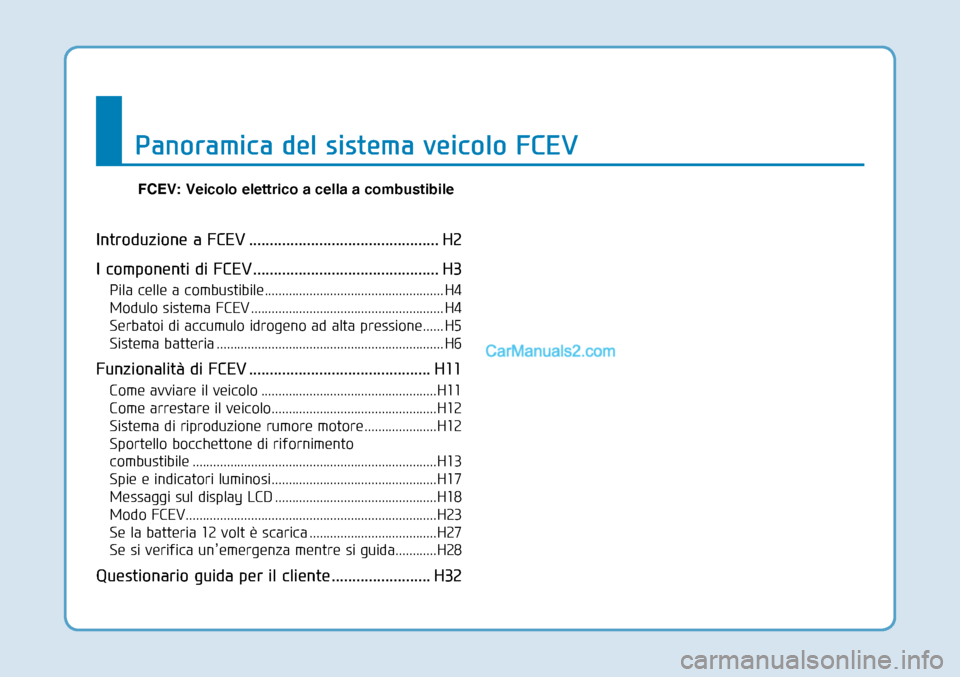 Hyundai Nexo 2019  Manuale del proprietario (in Italian) �,�Q�W�U�R�G�X�]�L�R�Q�H��D��)�&�(�9����������������������������������������������� �+�
�,��F�R�P�S�R�Q�H�Q�W�L��G�L��)�&�(�9�����������