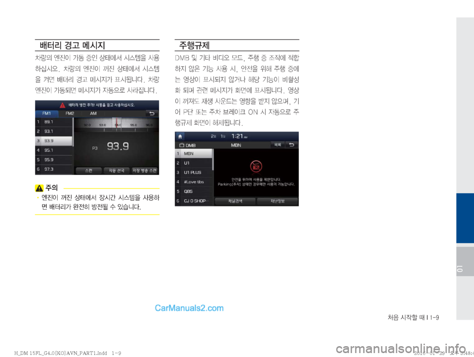 Hyundai Santa Fe 2016  싼타페DM 표준4 내비게이션 (in Korean) J
:�	&
Xá�x��*����
01
