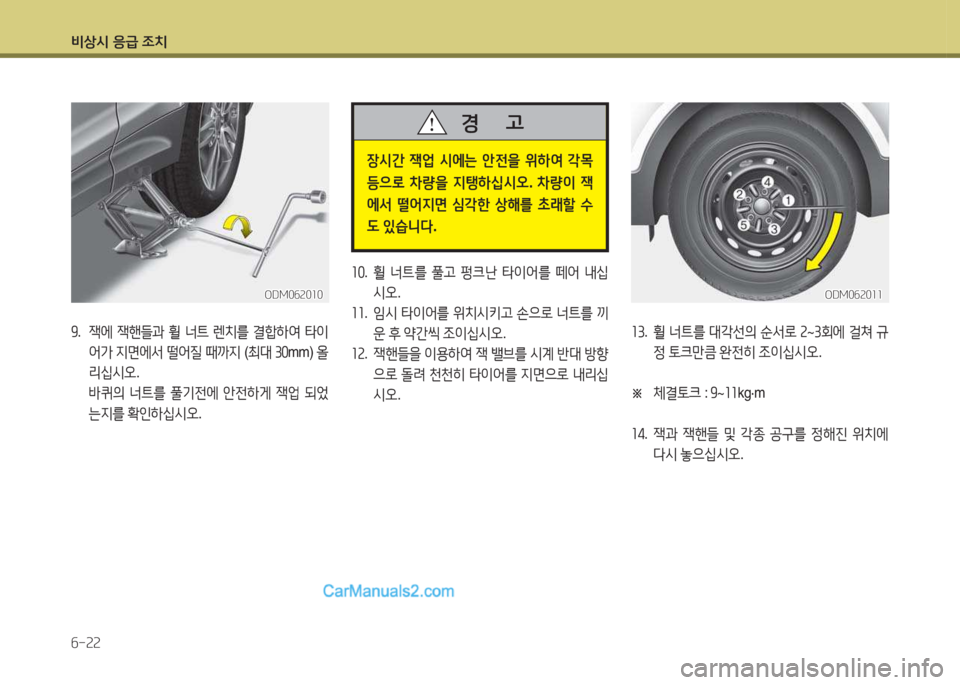 Hyundai Santa Fe 2015  싼타페 DM - 사용 설명서 (in Korean) 비상/d 응