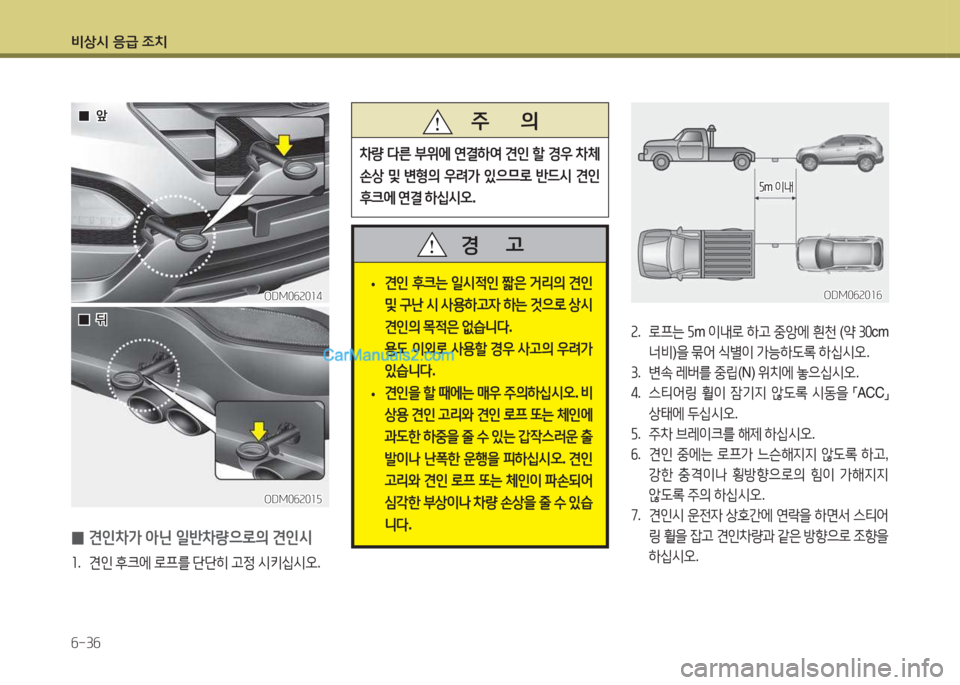 Hyundai Santa Fe 2015  싼타페 DM - 사용 설명서 (in Korean) 비상/d 응