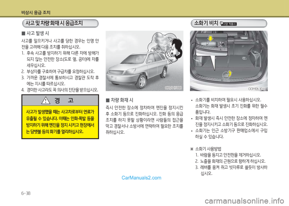 Hyundai Santa Fe 2015  싼타페 DM - 사용 설명서 (in Korean) 비상/d 응