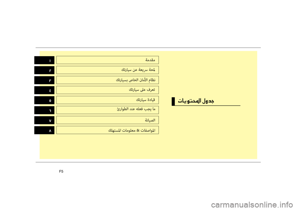 Hyundai Santa Fe 2013  دليل المالك 002F
004E004000CA00C9004C000E003F001E00BB00C800640053
0030
0031
0032
0033
0034
0035
0036
ةمدقم
كترايس نع ةعيسر ةحلم
كترايسب صاخلا \fاملأا ماظن كترايس �