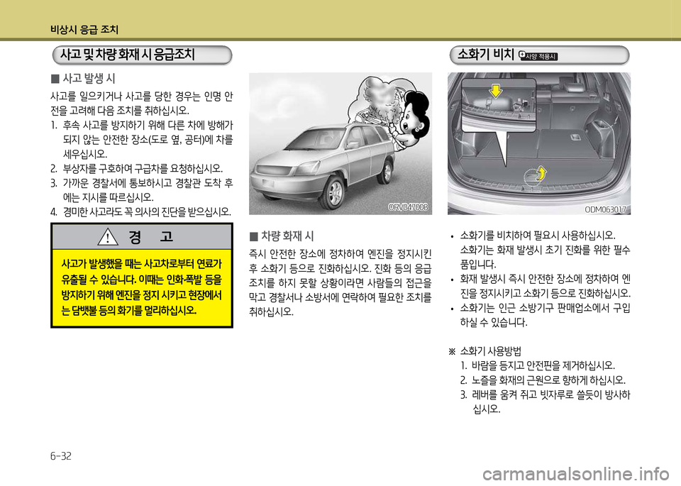 Hyundai Santa Fe 2013  싼타페 DM - 사용 설명서 (in Korean) 비상/d 응