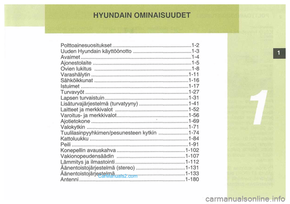Hyundai Santa Fe 2009  Omistajan Käsikirja (in Finnish) 