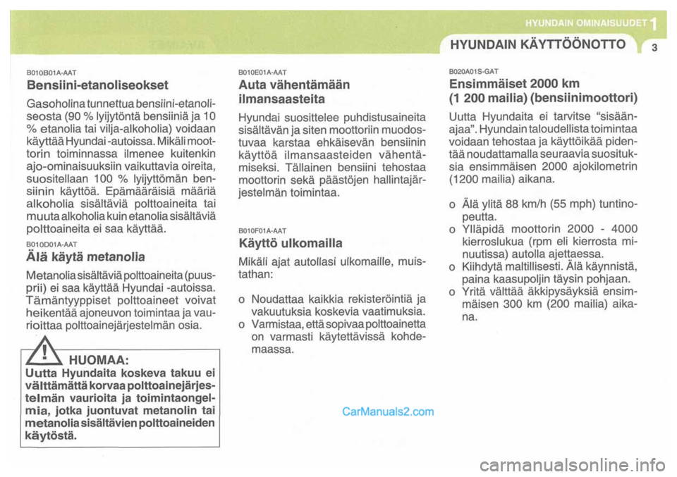 Hyundai Santa Fe 2009  Omistajan Käsikirja (in Finnish) 