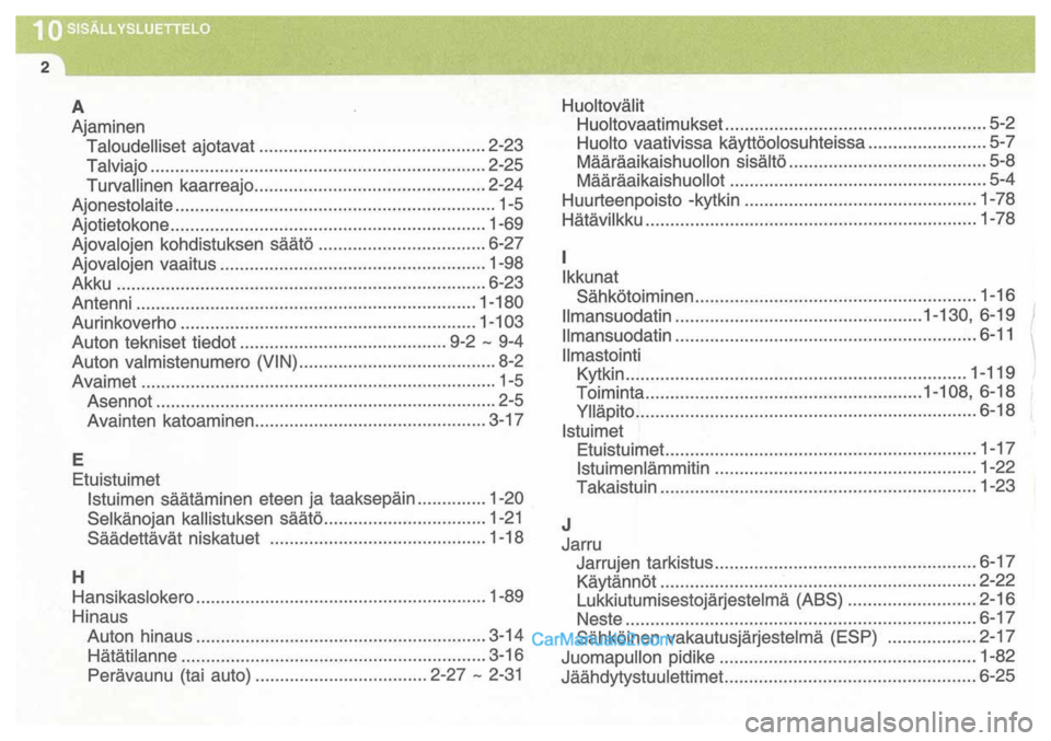Hyundai Santa Fe 2009 Omistajan Käsikirja (in Finnish) Hyundai Santa Fe 2009 Omistajan Käsikirja (in Finnish)