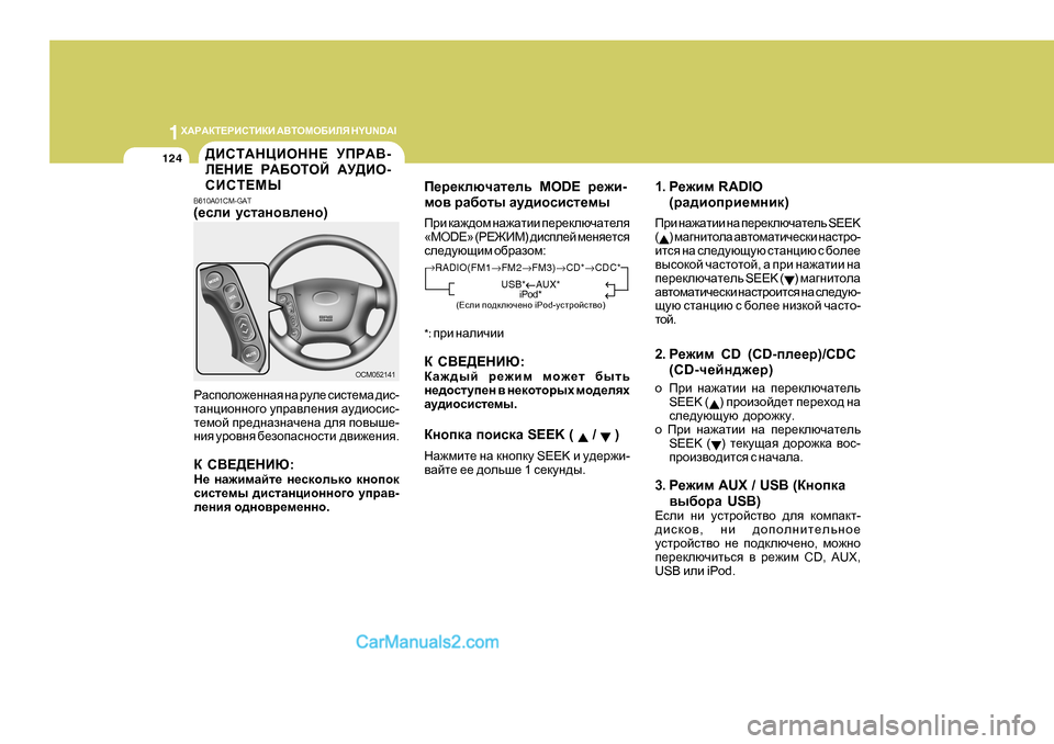 Hyundai Santa Fe 2009  Инструкция по эксплуатации (in Russian) 1O:J:DL?JBKLBDB
 :<LHFH;BEY  H Y U N D A I
124>BKL:GPBHGG?  MIJ:< -
E?GB?  J:;HLHC  :M>BH -
KBKL?FU
B6 10A0 1CM-GAT
( _keb  mkl