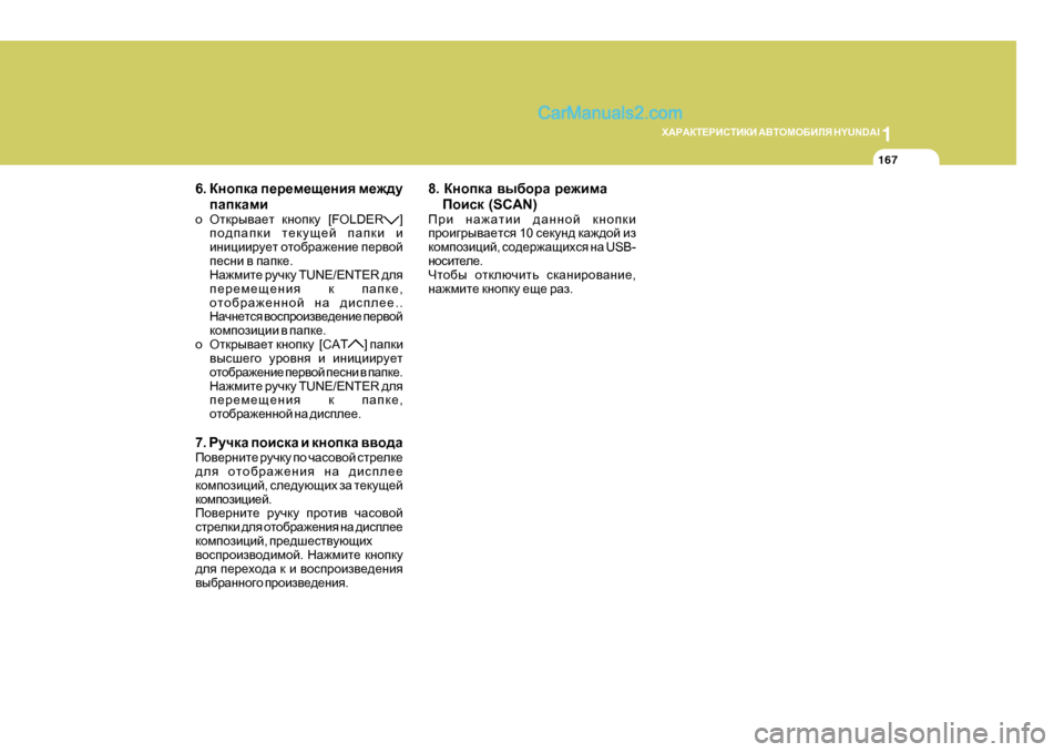 Hyundai Santa Fe 2009  Инструкция по эксплуатации (in Russian) 167
1
Х:J:DL?JBKLBDB
 :<LHFH;BEY  H Y U N D A I
6. DghidZ  i_j_f_s_gby  f_`^m
iZidZfb
o Hldju\Z_l  dghidm  [FOLDER
]
ih^iZid