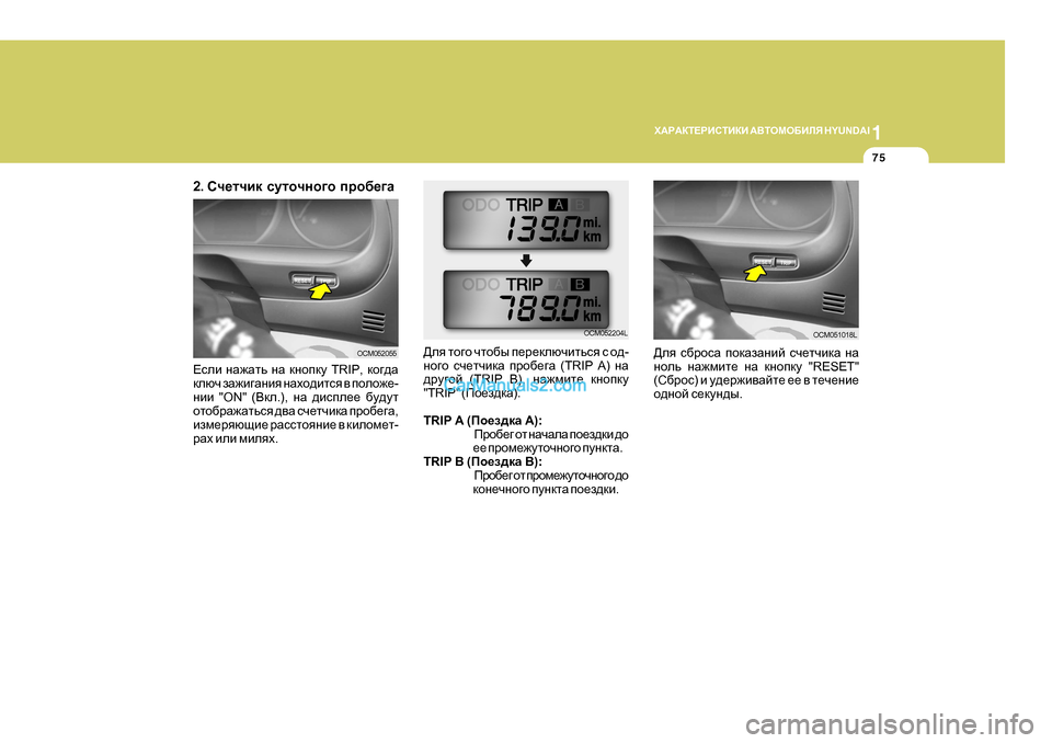 Hyundai Santa Fe 2009  Инструкция по эксплуатации (in Russian) 1
O:J:DL?JBKLBDB
 :<LHFH;BEY  H Y U N D A I
75
OCM051018L
>ey  k[jhkZ  ihdZaZgbc  kq_lqbdZ  gZ
ghev  gZ`fbl_  gZ  dghidm  "RESET"