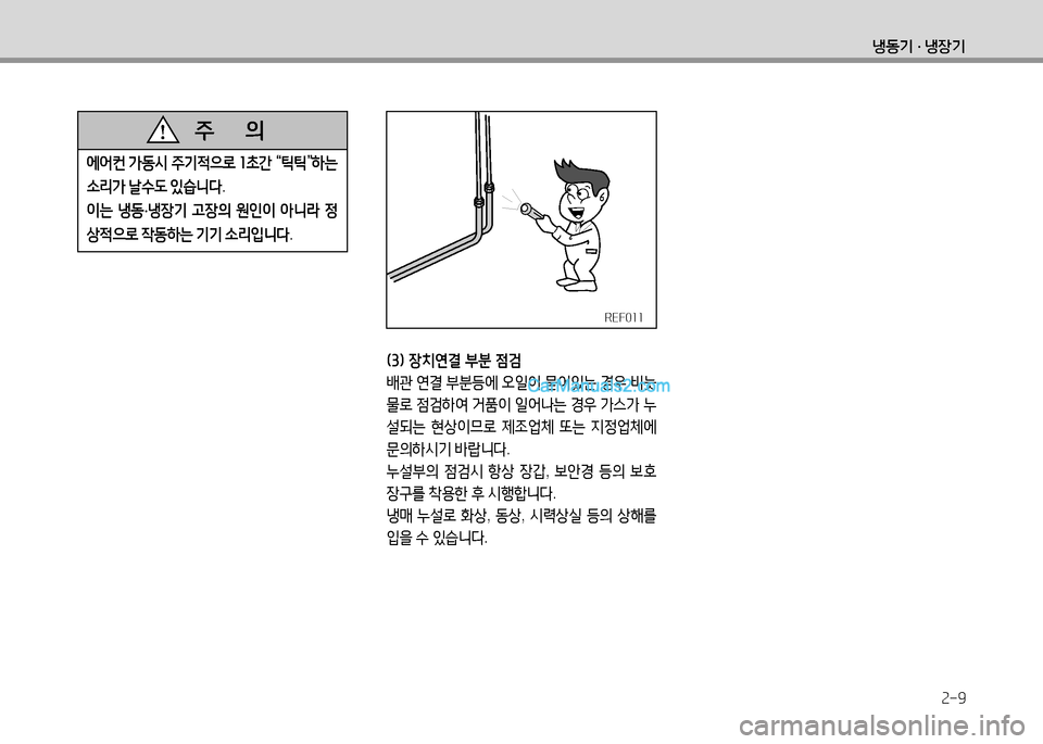 Hyundai Small Commercial Features 2015  소형상용특장 - 사용 설명서 (in Korean) 2-9
냉동기 · 냉장기
에어컨  