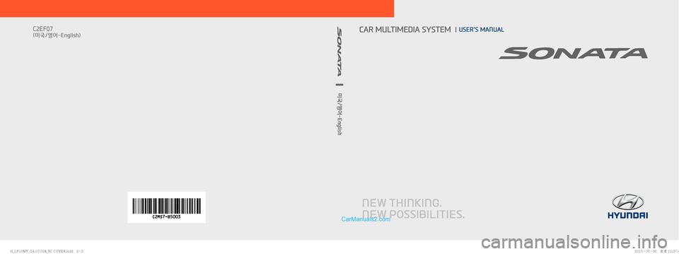 Hyundai Sonata 2016  Car Multimedia System Manual 