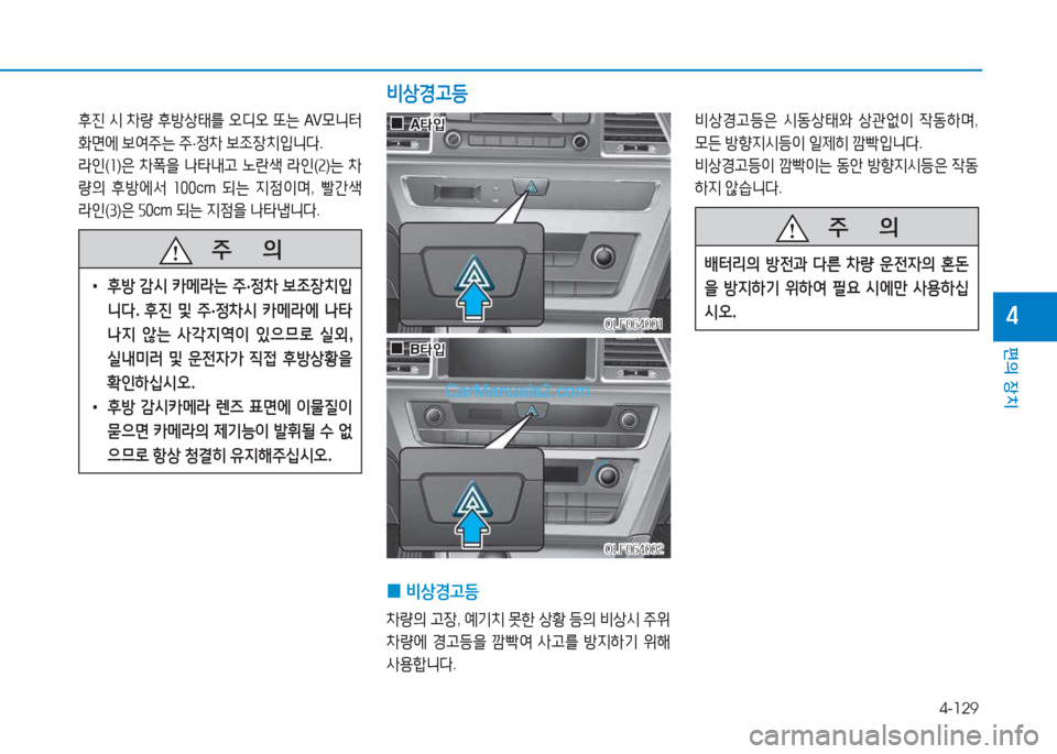 Hyundai Sonata 2016  쏘나타 LF - 사용 설명서 (in Korean) 4-129
편의 장치
4
후진 /d  8