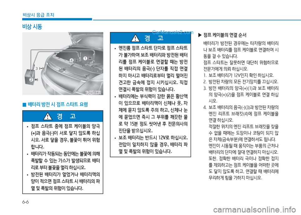 Hyundai Sonata 2016  쏘나타 LF - 사용 설명서 (in Korean) 6-6
비상시 응급 조치
 
0 (