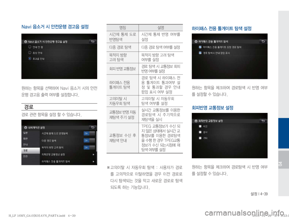Hyundai Sonata 2016  LF쏘나타 표준4 내비게이션 (in Korean) ¸
��*�����
04
�/�B�W�J�
:×b�	&�	‰
y

ï�ƒŠ
:�¸


