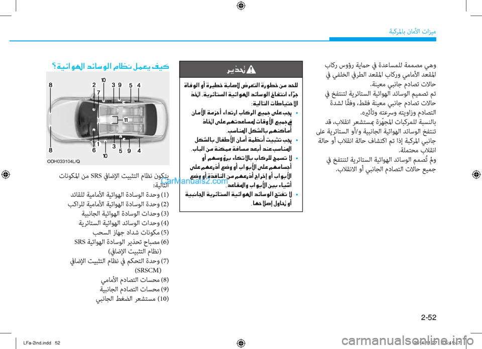 Hyundai Sonata 2015 دليل المالك 2-52
ةبكرلماب ناملأا تازيم
باكر سوؤر ةيماح ٌّb ةدعاسملل ةممصٌّرم يهو ٌّb يفلخلا ٌّbرطلا دعقلما باكرو يماملأا دع Hyundai Sonata 2015 دليل المالك 2-52
ةبكرلماب ناملأا تازيم
باكر سوؤر ةيماح ٌّb ةدعاسملل ةممصٌّرم يهو ٌّb يفلخلا ٌّbرطلا دعقلما باكرو يماملأا دع