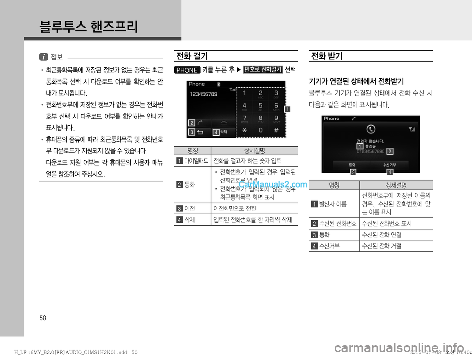 Hyundai Sonata 2015  LF쏘나타 표준3 오디오(B) (in Korean) ��
6H	�é
ÉÐ;
i�

!Ÿ�m
