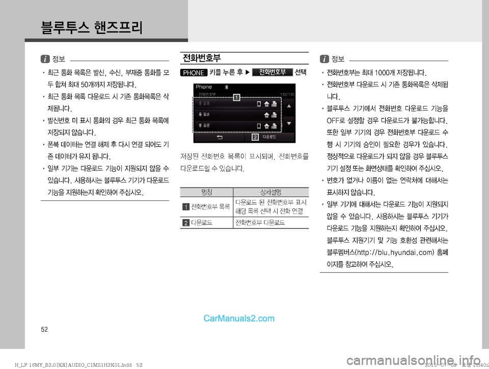 Hyundai Sonata 2015  LF쏘나타 표준3 오디오(B) (in Korean) ��
6H	�é
ÉÐ;
i�

!Ÿ�m