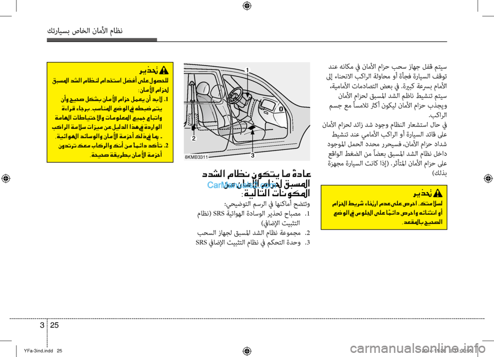 Hyundai Sonata 2013 دليل المالك كترايسب صاخلا ناملأا ماظن
25
3
ددشلا ماظن نوكتي ام ًةداع
نم ناملأا مازلح قبسلما :ةيلاتلا تانوكلما
:يحيضوتلا م Hyundai Sonata 2013 دليل المالك كترايسب صاخلا ناملأا ماظن
25
3
ددشلا ماظن نوكتي ام ًةداع
نم ناملأا مازلح قبسلما :ةيلاتلا تانوكلما
:يحيضوتلا م