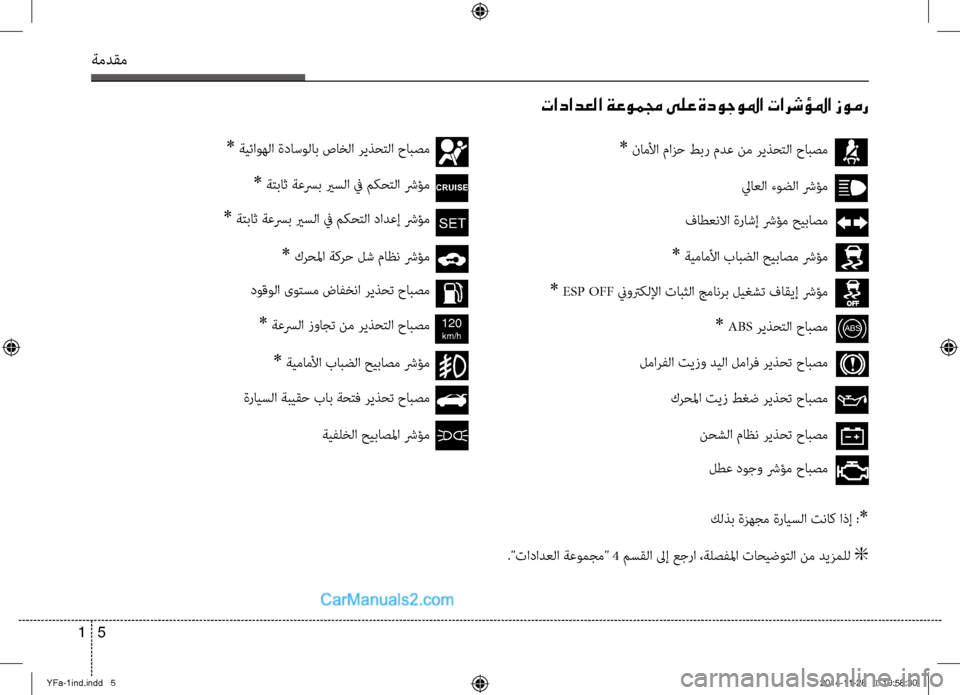 Hyundai Sonata 2013 دليل المالك ةمدقم
5
1
تادادعلا ةعوممج ىلع ةدوجولما تارشؤلما زومر
* ةيماملأا بابضلا حيباصم شرؤم فاطع\bلاا ةراشإ شرؤم حيباصم
Hyundai Sonata 2013 دليل المالك ةمدقم
5
1
تادادعلا ةعوممج ىلع ةدوجولما تارشؤلما زومر
* ةيماملأا بابضلا حيباصم شرؤم فاطع\bلاا ةراشإ شرؤم حيباصم
