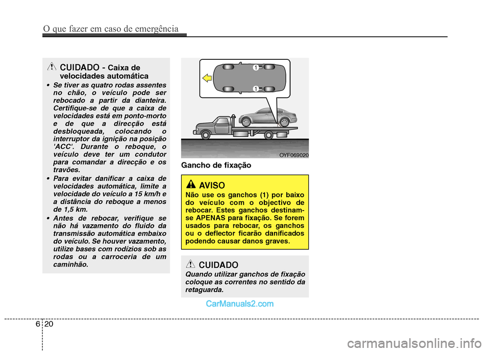 Hyundai Sonata Gancho de fixação
CUIDADO - Caixa de
velocidades automática
Se tiver as quatro rodas assentes no chão, o veículo pode ser
rebocado a partir da dianteira.Certifique-se de que a caixa develocidade Hyundai Sonata Gancho de fixação
CUIDADO - Caixa de
velocidades automática
Se tiver as quatro rodas assentes no chão, o veículo pode ser
rebocado a partir da dianteira.Certifique-se de que a caixa develocidade