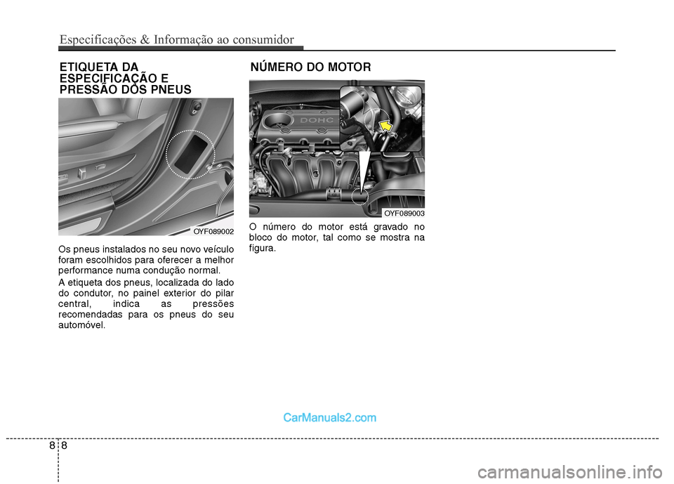 Hyundai Sonata Os pneus instalados no seu novo veículo
foram escolhidos para oferecer a melhor
performance numa condução normal.
A etiqueta dos pneus, localizada do lado
do condutor, no painel exterior do pila Hyundai Sonata Os pneus instalados no seu novo veículo
foram escolhidos para oferecer a melhor
performance numa condução normal.
A etiqueta dos pneus, localizada do lado
do condutor, no painel exterior do pila