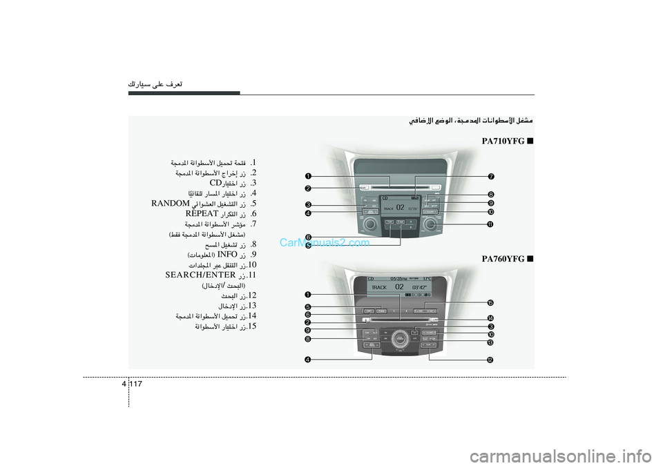 Hyundai Sonata 2012  دليل المالك pð—UOÝ vKŽ ·dFð117 4
qGA    U½«uDÝ_«   ¨W−b*«   l{u«   wU{ù«
■   PA710YFG
■   PA760YFG
1 Æ W×²   qOL%   W½«uDÝ_«   W−b*«
2 Æ —“   Ã«dš≈   W½«uDÝ_« 