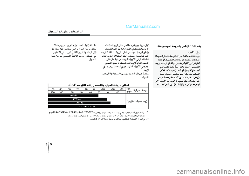 Hyundai Sonata 2012  دليل المالك 5 8pKN²*«  UuKFË  UH«u*«
 r— SAE ÆUNÐ wu*« WłËeKUÐ ’U)« 
ð R Ł d   œ — ł W    e Ë ł W   “ ¹ X   « ; d „   Ž K v   ð u  O d   « Ý ² N ö „
«  u 
 u œ 