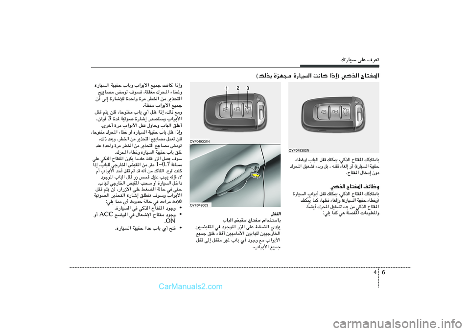 Hyundai Sonata 2012  دليل المالك 6 4
pð—UOÝ vKŽ ·dFð
ÕU²H*«   «–≈® wc«   X½U   …—UO«   …eN−   ©pcÐ
OYF049302N
pö²UÐ   ÕU²H*«   ¨wc«   pMJ1   qH   ® »U³«
Ë ž D U ¡
Š I O ³ W  