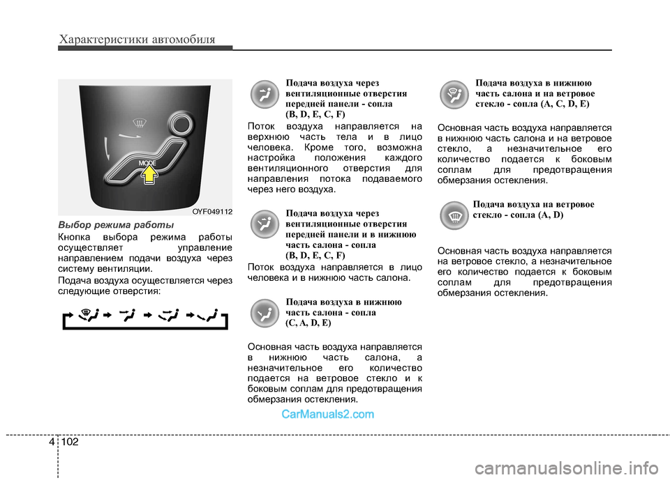 Hyundai Sonata 2011 Инструкция по эксплуатации (in Russian) Характеристики автомобиля
102
4
Выбор режима работы
Кнопка выбора режима работы
осуществляет управление
напр Hyundai Sonata 2011 Инструкция по эксплуатации (in Russian) Характеристики автомобиля
102
4
Выбор режима работы
Кнопка выбора режима работы
осуществляет управление
напр