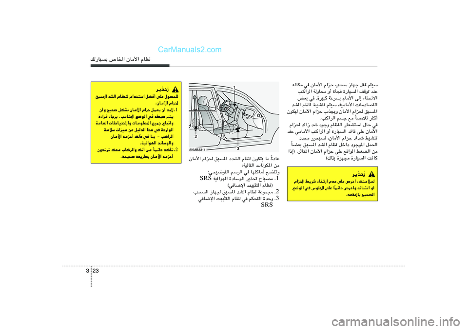 Hyundai Sonata 2011  دليل المالك 23 3pð—UOÐ ’U)« ÊU_« ÂUE½
…œUŽ
Î ÊU_« Â«e( o³*« œbA« ÂUE½ ÊuJ²¹ U 
∫WOU²«  U½uJ*« s
∫w×O{u²« rÝd« w UNMU√ `C²ðË
1 Æ  WOz«uN« …œUÝu