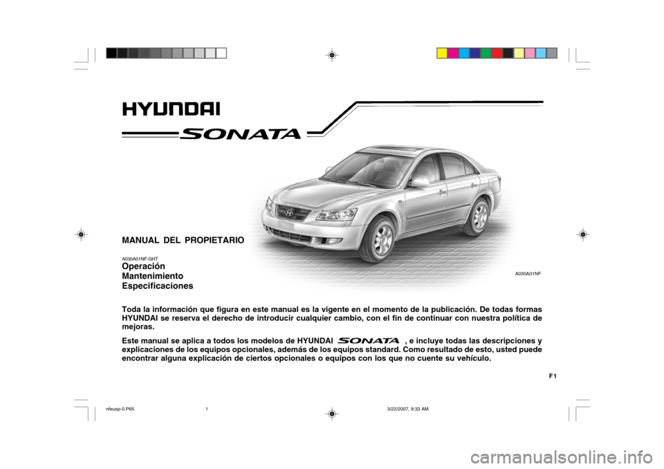 Hyundai Sonata 2007  Manual del propietario (in Spanish) 