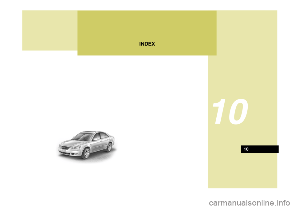 Hyundai Sonata INDEX
10
10 Hyundai Sonata INDEX
10
10