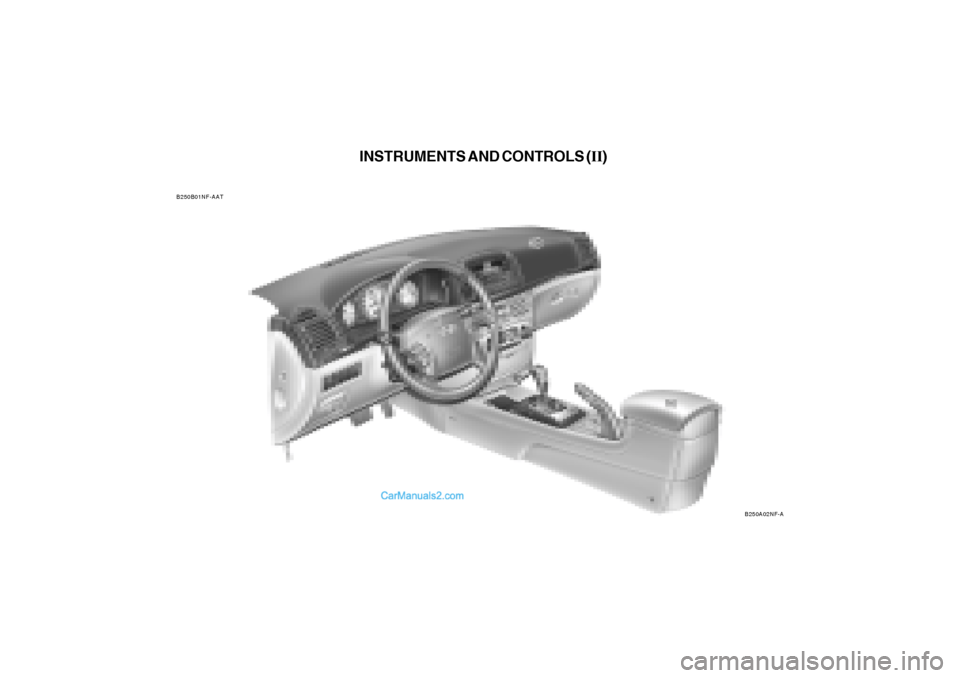 Hyundai Sonata INSTRUMENTS AND CONTROLS (II)
B250B01NF-AAT
B250A02NF-A  